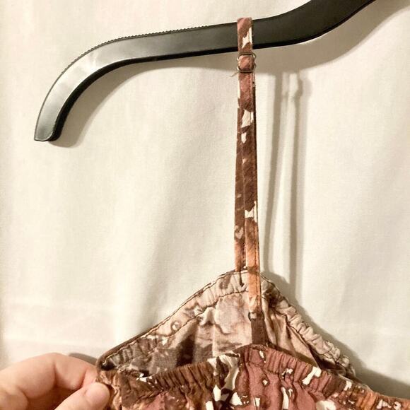 Mudd Junior's M Burgundy and Cream Floral Color Splash Dress - Picture 7 of 8